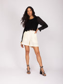 Blusa Manga Bufante em Croche