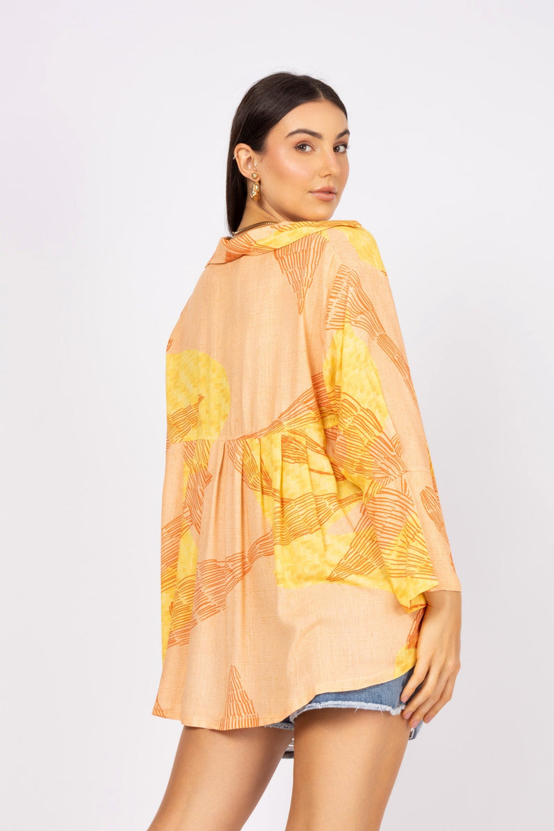 Camisa com Estampa Abstrata