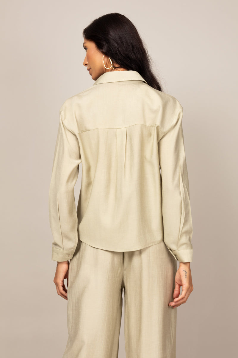 Camisa de Botão com Manga Longa