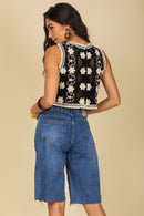 Bermuda Jeans com Barra Desfiada