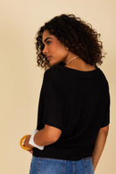 Blusa em Malha Decote V
