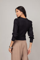 Blusa Canelada de Manga Longa