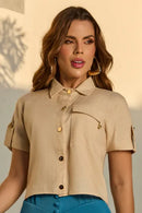Camisa cropped